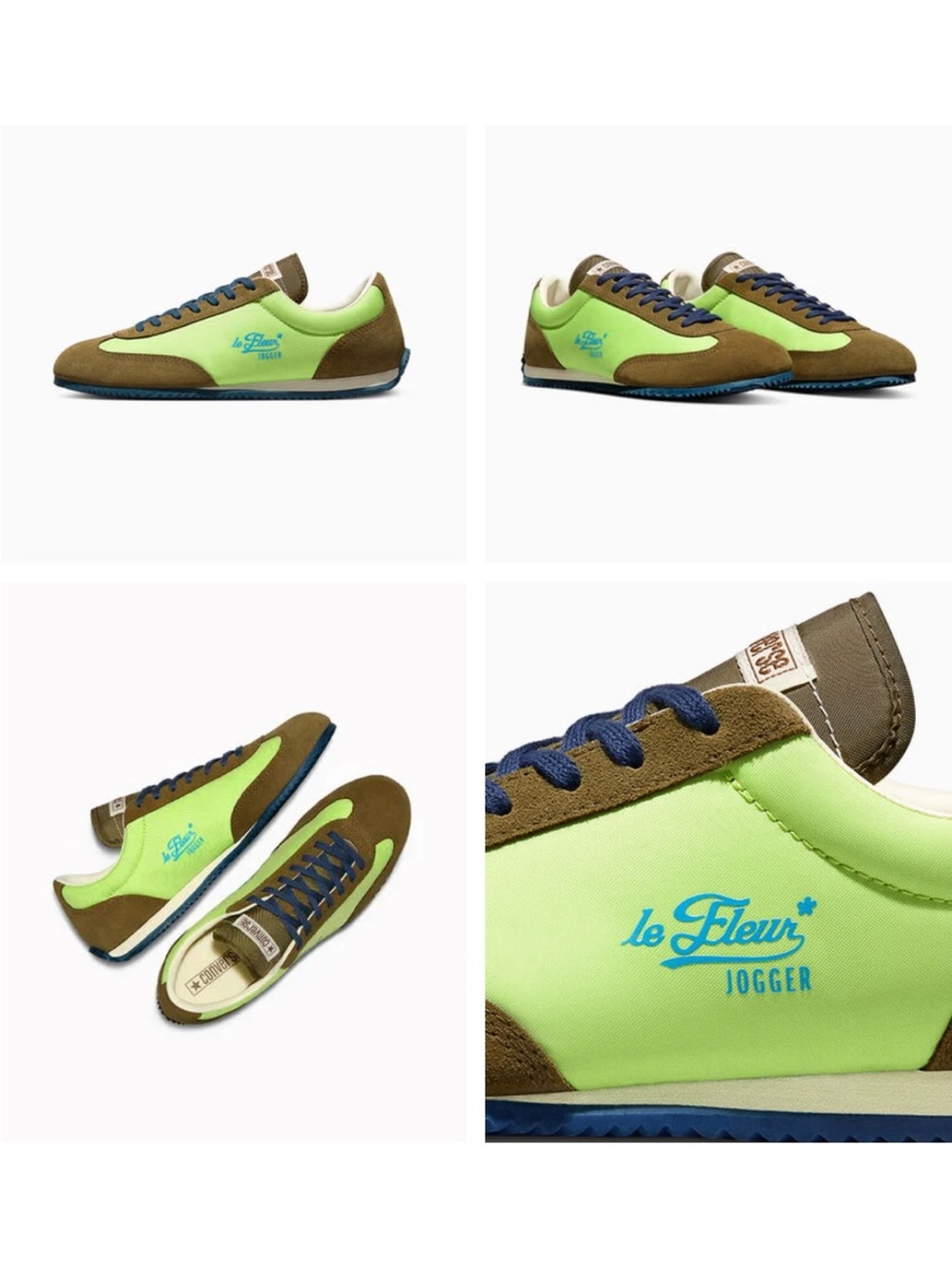 NIB Converse x GOLF le FLEUR Jogger Green Glow/Nutria/Deep Dive Limited Edition